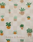 Anti-Roll Wedge Baby Changing Mat - Pot Plants
