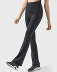 Zipper Detail High Waist Active Pants-1