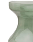 Tall Textured Smoked Sage Fluted Glass Vase
