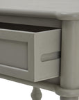 Grey Side Table with Drawer for Small Spaces