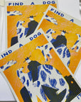 Find a dog and Stroke It riso print (A3)