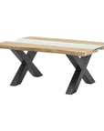 Rustic Live Edge Acacia Coffee Table | Natural Wood Centerpiece