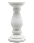 Large Whitewashed Ceramic Candle Holder