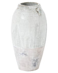 Handcrafted Ceramic Amphora Vase with Dipped Design