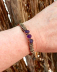 Raw Amethyst Cuff - Electroformed Jewelry | Handmade by Blackbird & Sage