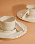 Castle Coffee Set with Architectural Plates and Cups