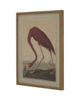 Charming Flamingo Linen Art | Beaded Frame Decor | Flora & Fauna