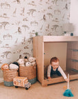 Safari Animals Watercolour Wallpaper - Children's Bedroom & Nursery