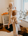 Bamboo Terry Toddler Poncho with Hood & Pockets