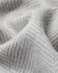 Natural Alpaca Wool Throw - Classic Fishbone