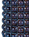 Indigo ceramic vessel with bubble texture, modern dual-purpose umbrella stand and planter, Seville collection by Sostter at brixbailey.com