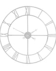 Sleek Silver Foil Skeleton Wall Clock | Bold DΓ©cor Statement