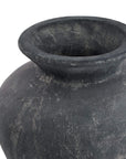 Grey Ceramic Curved Vase with Matte Finish