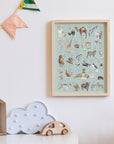 Animal Alphabet Children's Wall Print