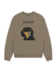 Comfy, Cozy, & Cute: The Black & Tan Dachshund Oversized Sweatshirt"
