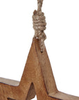 Whitewashed Wooden Star Wall Decoration