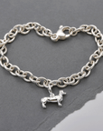 Dachshund Silver Dog Charm