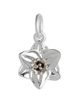 Daffodil Flower Silver Charm