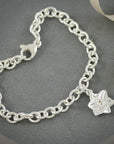 Daffodil Flower Silver Charm