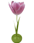 Dahlia Pink Petal Candleholder - Tole
