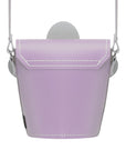 Handmade Leather Daisy Barrel Bag - Pastel Violet