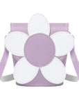 Handmade Leather Daisy Barrel Bag - Pastel Violet