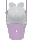Handmade Leather Daisy Barrel Bag - Pastel Violet
