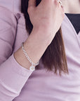 Daisy Silver Charm Bracelet