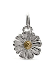 Daisy Flower Silver & Solid Gold Charm