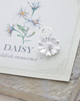 Daisy Flower Silver Charm