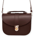 Olympia Handmade Leather Bag - Dark Brown