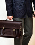 Handmade Leather Satchel - Dark Brown