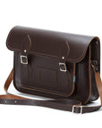 Handmade Leather Satchel - Dark Brown