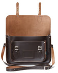 Handmade Leather Satchel - Dark Brown