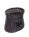 Cozy Dark Wicker Cat House Retreat