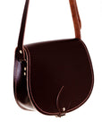 Handmade Leather Saddle Bag - Dark Brown