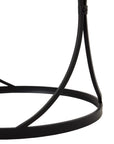 Black metal nesting side tables with mirrored glass surfaces, modern decor accent by Sostter at brixbailey.com