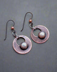 Copper Pearl Earrings - Crystal Jewelry | Handmade by Blackbird & Sage