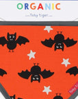 Premium organic baby bandana bib, soft 100% GOTS-certified cotton, adjustable snap closure, absorbent batwing design, eco-friendly dyes, machine washable by Toby Tiger at brixbailey.com
