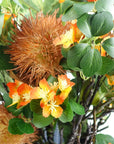 Pack of 6 x 60cm Flower Foliage Spray - Orange-4