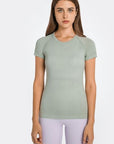 Round Neck Short Sleeve Active T-Shirt-10