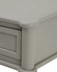 Spindle Leg Console Table with Two Drawers in Warm Grey