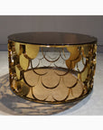Gold Nesting Coffee Table, Marble