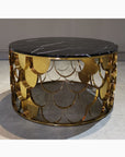 Gold Nesting Coffee Table, Marble