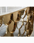 Gold Nesting Coffee Table, Marble