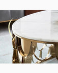 Gold Nesting Coffee Table, Marble