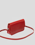 Leather Shoulder Bag - Curie (Red)-2