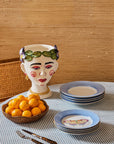 Cornflower Blue Lace Plate Butterfly Side/ Pudding Plate - Set of 4