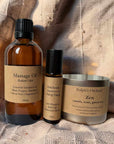 Destress Gift Set | Candle, Massage Oil & Aromatherapy Roll-On