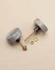 Giana Grey Marble Round Drawer Knobs